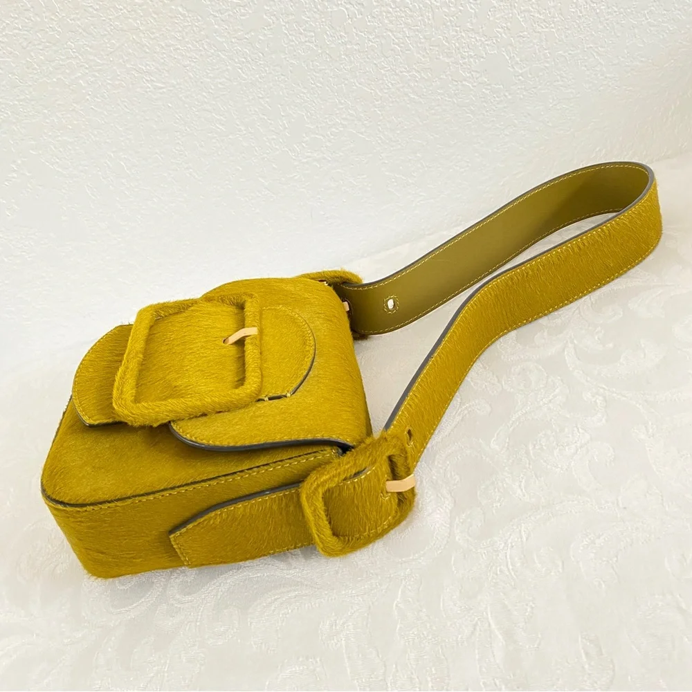 Tory Burch Sawyer green Calf Hair Bag